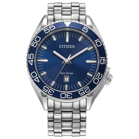 Citizen Men's Sport Luxury Stainless Steel Bracelet watch, Blue dial