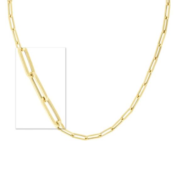 10k Yellow Gold Paperclip Necklace