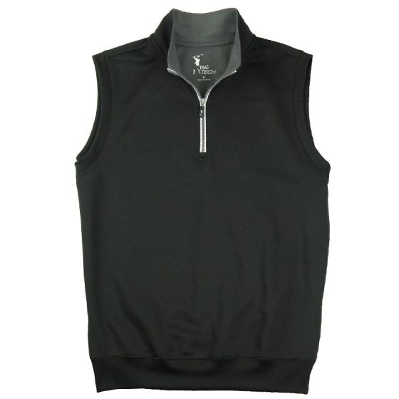Mens Caves 1/4 Zip Vest-Bluff-2X