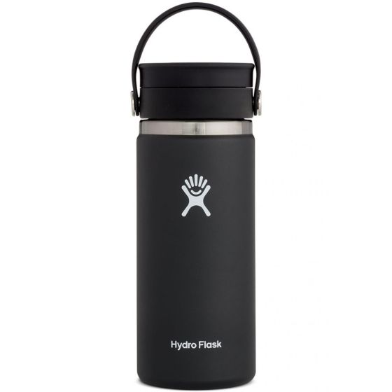 16 oz. Wide Mouth Coffee Flask w/Flex Sip Lid - Black