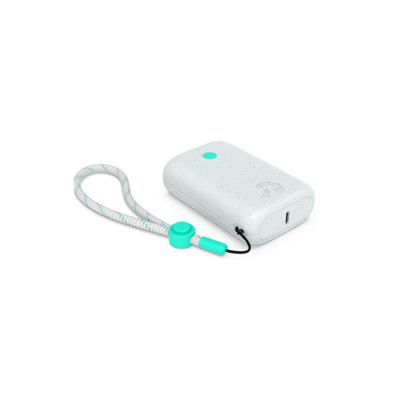 Nimble CHAMP 10000 mAh 22.5W PD Battery Dual USB-C  made with Recycled Materials- White