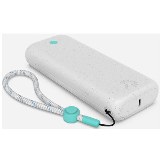 Nimble CHAMP PRO 20000 mAh 60W PD Battery Dual USB-C made with Recycled Materials-White