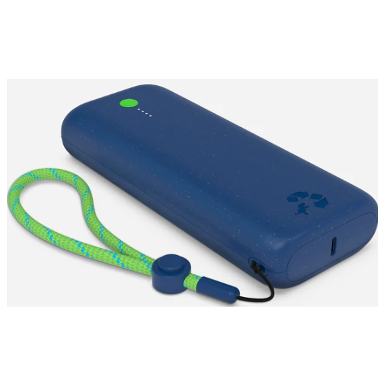 Nimble CHAMP PRO 20000 mAh 60W PD Battery Dual USB-C made with Recycled Materials- Blue