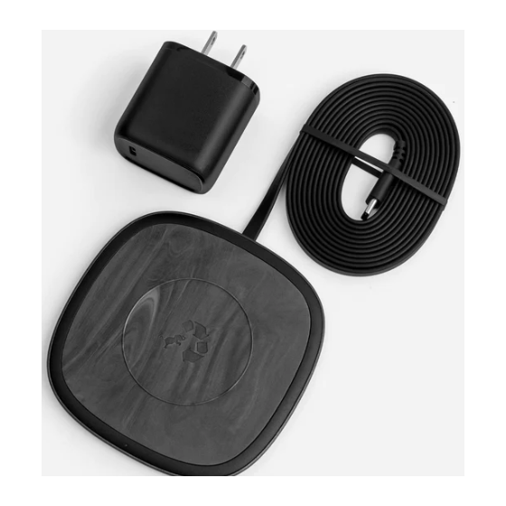 Nimble APOLLO Wireless Stand and wall charger made with Recycled Materials - BlacK