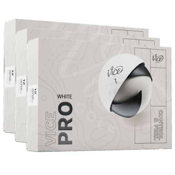 The Vice Pro strikes the perfect balance between distance and control, sitting between the Vice Pro Plus and Vice Pro Air. With reduced spin rates and a flatter trajectory than the Pro Plus, it delivers increased distance with woods and long irons while m