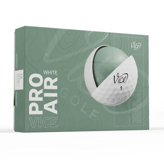 The Vice Pro Air is designed to maximize distance while maintaining control and feel. Featuring the lowest spin in the Vice Pro family, it delivers exceptional distance with a slightly higher launch for a steep landing angle, ensuring precision on approac