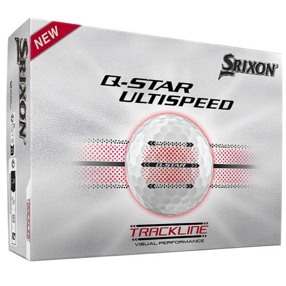 Srixon Q Star Ultispeed Trackline golf balls feature a distance focused design built for high ball speed and long carry. The Ultispeed core and aerodynamic dimple pattern promote fast launch and efficient flight, while the Trackline two stamp alignment si
