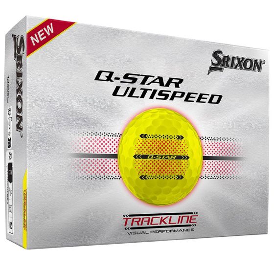 Srixon Q Star Ultispeed Trackline golf balls feature a distance focused design built for high ball speed and long carry. The Ultispeed core and aerodynamic dimple pattern promote fast launch and efficient flight, while the Trackline two stamp alignment si