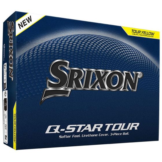 Srixon Q Star Tour 6 golf balls feature a 3 piece construction with a thin premium urethane cover made with Biomass and Spin Skin+ coating for increased greenside spin and control. A lower compression core delivers softer feel while maintaining strong dis
