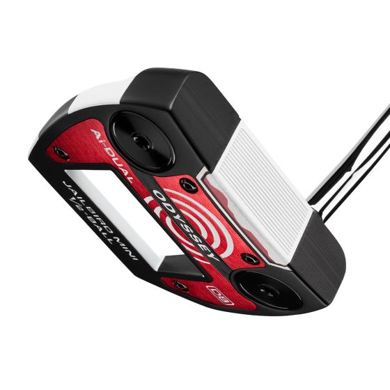The Ai-Dual Jailbird Mini 1/2 Ball putter uses an Ai-Dual insert and a deeper, more aggressive Frd Groove with a 19 degree slope to enhance forward roll across the face. Its SL 90 shaft adds stability, while the 1/2 ball alignment aid frames the ball to h