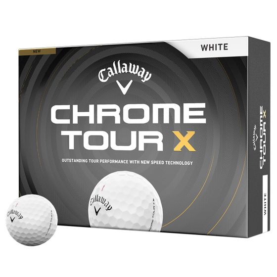 Callaway Chrome Tour X 26 White Golf Balls are designed for tour level performance with maximum speed and control. A Tour Fast mantle and optimized core and layer system increase ball speed and distance, while the aerodynamic pattern promotes consistent f