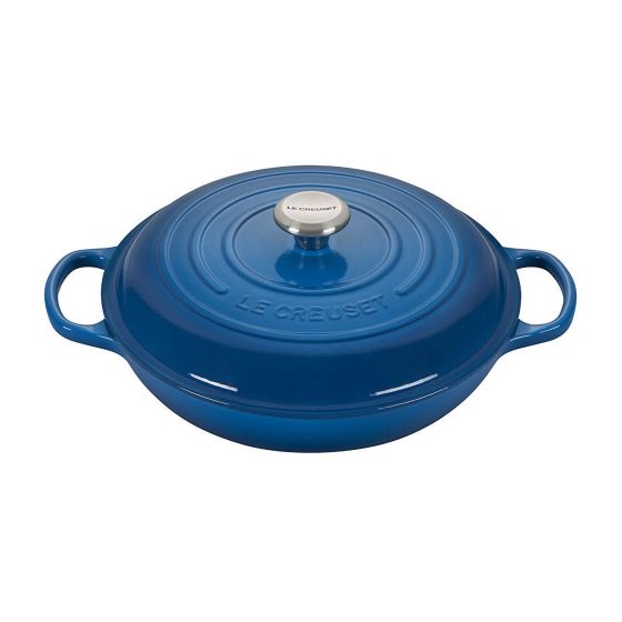 Rated the #1 recommended Enameled Cast Iron Braiser by America's Test Kitchen. Cast iron supports exceptional heat retention and even heating. Enamel resists dulling staining chipping and cracking. Smooth interior enamel is light colored for easy food mon
