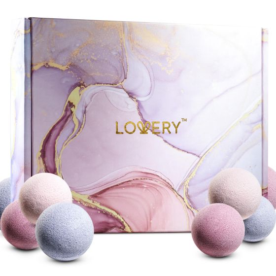 Unwind after a long day or start your week with a luxurious, relaxing bath enhanced by the LOVERY Marble Bath Bomb Set. More than just creating a charming ambiance, these bath bombs rejuvenate, hydrate, and soothe your skin, leaving you feeling pampered a