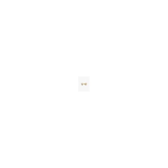 Crafted in 14k gold plating, these stud earrings feature a polished heart surrounded by sparkling stones. Sold as a pair, so you can double up on love.