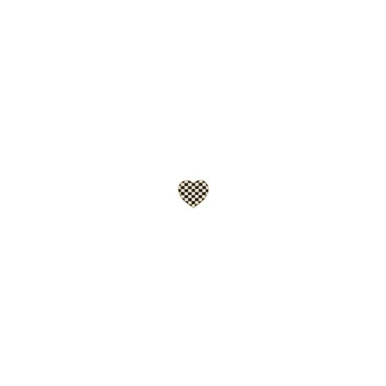 We just love how this black and white heart-shaped placemat, embellished entirely in beads, adds sparkle to the table. XO XO XO!