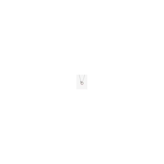 Elevate your everyday jewelry look with the Pandora Signature Two-tone Intertwined Circles Necklace. Featuring two movable circular shapes adorned with rows of sparkling cubic zirconia framed by delicate microbeading, this two-tone necklace adds just the 