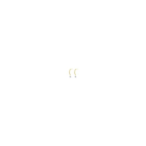 Add effortless sparkle to your everyday style with these 14K Yellow Gold Half Huggie Dashing Diamonds Earrings. Featuring 0.16 ct of brilliant round diamonds and crafted with a lightweight 0.20 grams of gold, they deliver comfortable, radiant shine in a s