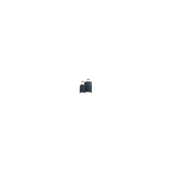 This two-piece luggage set is built to be ultralight yet highly durable, crafted with a tough hard-shell ABS and PC material reinforced by molded corner guards for maximum protection during travel. The interior is lined with tear-resistant polyester and d