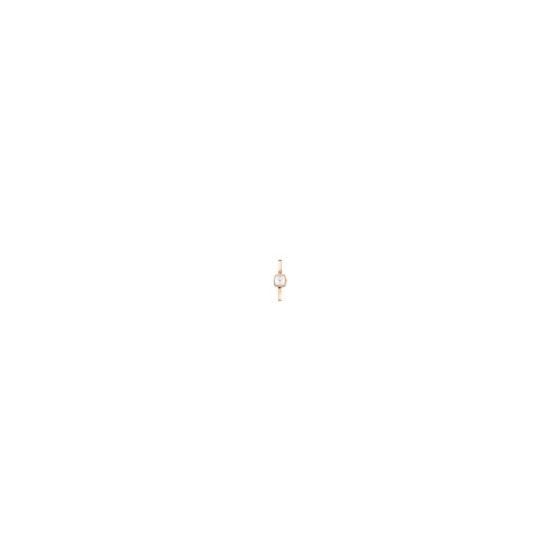 The Museum Bangle collection is designed with the elegance and versatility of jewelry. Mix match and stack with your everyday pieces. Rose gold-tone stainless steel bangle bracelet bezel and case. Silver museum dial with rose gold-tone dauphine hands. The