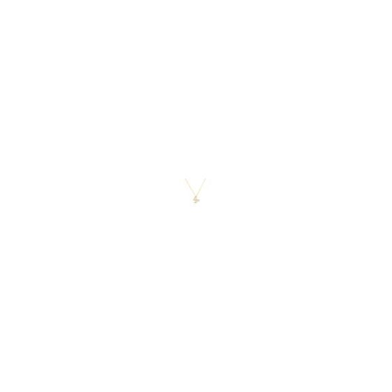 Diamond Slanted Butterfly Necklace in 18k Yellow Gold, Length: 18