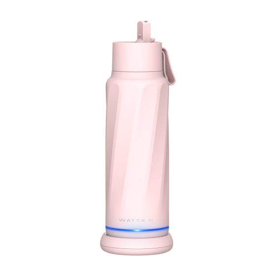 The WaterH Vita is a smart water bottle that helps you stay hydrated with personalized reminders via your phone, watch, or the LED light ring at the base, and it syncs seamlessly with the WaterH app to track your intake in real time. It also features a bu