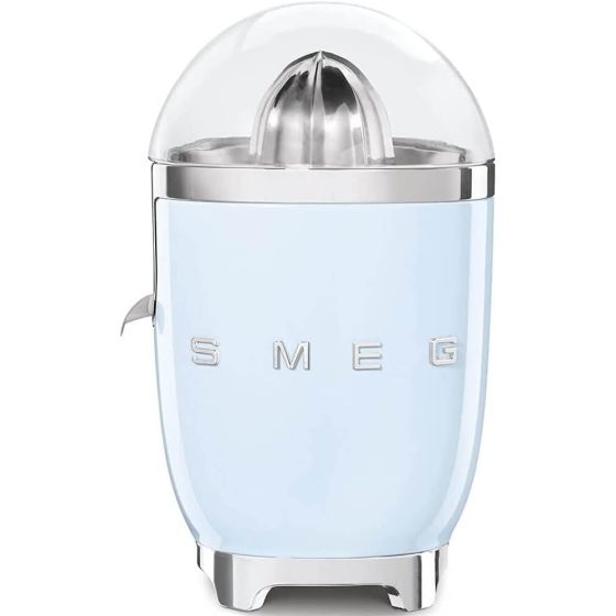 Smeg kitchen appliances offer retro Italian style carried on from its founding in 1948. Make fresh juice for breakfast meals and more. Retro-style with die-cast aluminum body and polished chrome finish. Filter and spout made of durable stainless steel. Ju