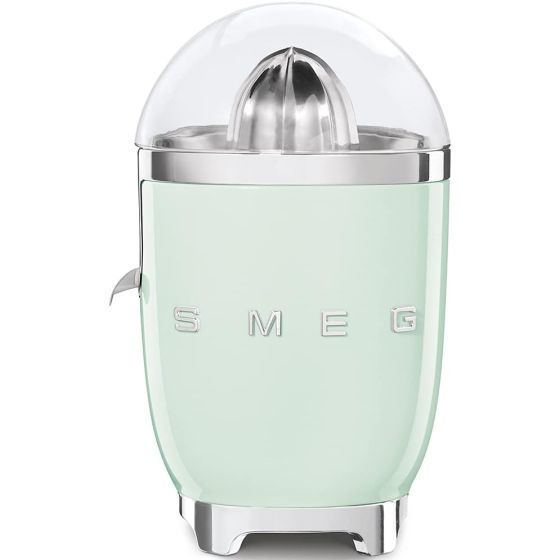Smeg kitchen appliances offer retro Italian style carried on from its founding in 1948. Make fresh juice for breakfast meals and more. Retro-style with die-cast aluminum body and polished chrome finish. Filter and spout made of durable stainless steel. Ju