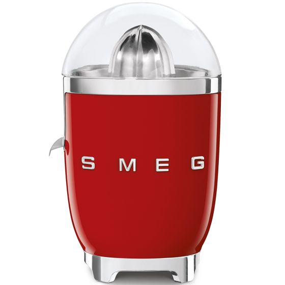 Smeg kitchen appliances offer retro Italian style carried on from its founding in 1948. Make fresh juice for breakfast meals and more. Retro-style with die-cast aluminum body and polished chrome finish. Filter and spout made of durable stainless steel. Ju