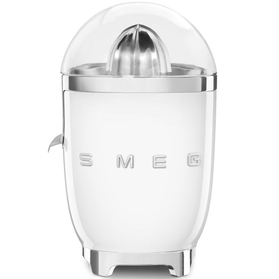 Smeg kitchen appliances offer retro Italian style carried on from its founding in 1948. Make fresh juice for breakfast meals and more. Retro-style with die-cast aluminum body and polished chrome finish. Filter and spout made of durable stainless steel. Ju