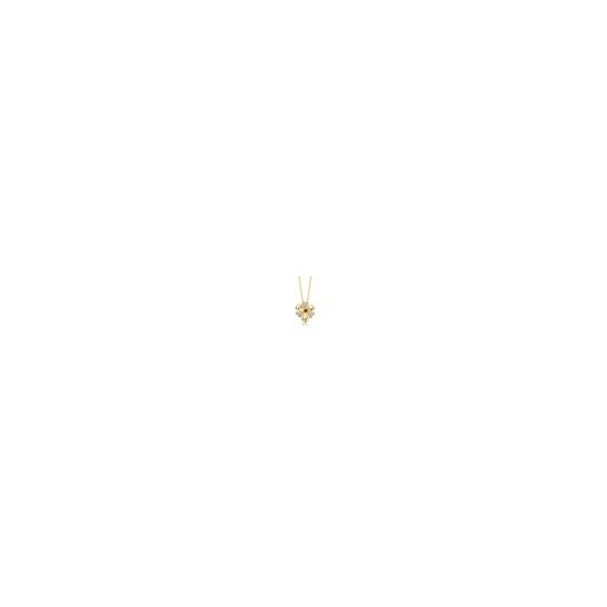 This beautiful flower necklace features sparkling round brilliant cut cubic zirconia pave set on alternating bright shine petals, giving this floral design another layer of enchantment inspired by natures tranquil beauty. A delicate chain makes this prett