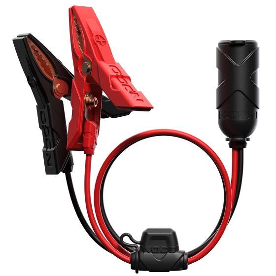The 12V Adapter Plug with Battery Clamps connects directly to your battery with integrated battery clamps. Easily power your favorite 12-volt devices directly from your battery, like a tire inflator, vacuum, coffee maker, fan, cooler and more. It features