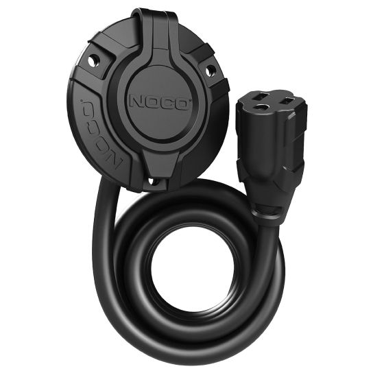 The GCP1E is an AC Port Plug with an integrated extension cable (6-feet) that offers optimal flexibility and ease of installation. It can mount to the exterior of any vehicle to make the charging port more accessible. Equipped with heavy duty 14 AWG wire 