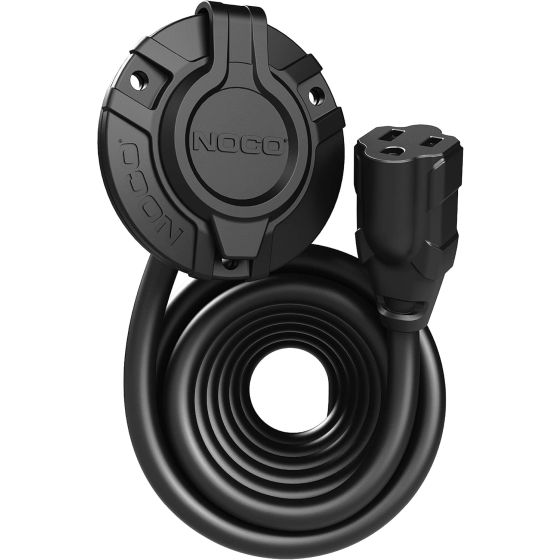 The GCP1EX is an AC Port Plug with an integrated extension cable (12-feet) that offers optimal flexibility and ease of installation. It can mount to the exterior of any vehicle to make the charging port more accessible. Equipped with heavy duty 14 AWG wir