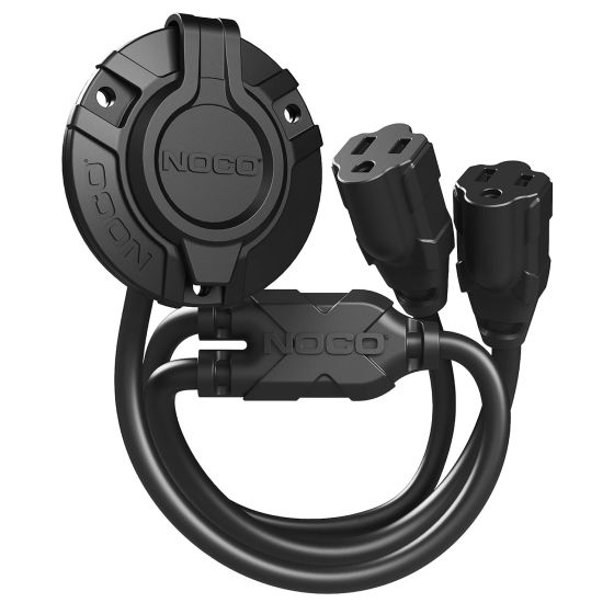 The GCP2 is an AC Port Plug with dual integrated extension cables (18-inch) that offers optimal flexibility and ease of installation. It can mount to the exterior of any vehicle to make the charging port more accessible. Equipped with heavy duty 14 AWG wi