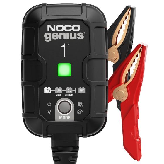 Introducing the all-new GENIUS1, one of our most powerful, highest-performing, energy-efficient, and compact chargers yet. The GENIUS1 is a 6-volt and 12-volt battery charger, battery maintainer, and battery desulfator rated at 1-amp for lead-acid automot