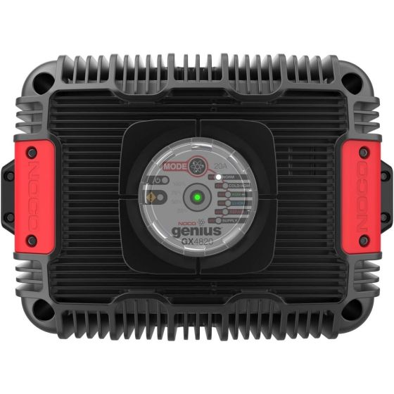 The GX4820 is a high-frequency, high-efficiency industrial battery charger for electric vehicles, like a golf cart, scissor lift, pallet jack, floor care machine or utility vehicle. It represents the latest technology for fast and efficient battery chargi