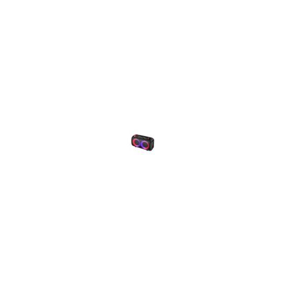 Bluetooth capability up to 33ft range. True Wireless Stereo (TWS): Allows you to connect 2 speakers via Bluetooth at once. LED Lightshow - 5 Pattern movement circling and changing. Top control panel - Light mode Play Pause button Previous Next TWS Bass Tr