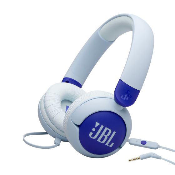 JBL Safe Sound <85dB for safe volume for kids. Built-in mic help your kids stay connected with the world. Child-friendly controls that are easy and safe for kids to operate. 12mm Thick soft pad for long-wearing comfort. Round earcup design offers improved