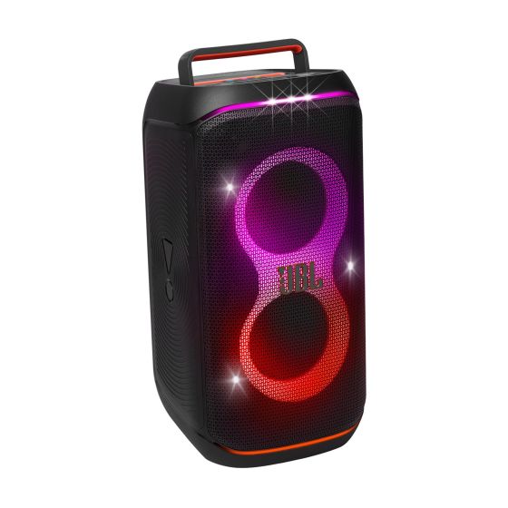 Powerful JBL Pro Sound - delivers clear dynamic sound and deeper bass. Light show syncs to music with starry lights cool light trails and strobe light effects. Up to 12 hours of playtime on a single charge. IPX4 Splashproof design. AI Sound Boost - predic