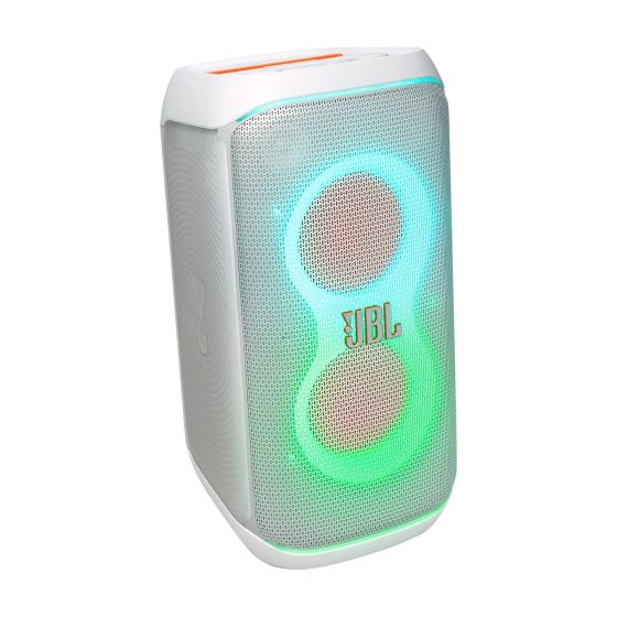 Powerful JBL Pro Sound - delivers clear dynamic sound and deeper bass. Light show syncs to music with starry lights cool light trails and strobe light effects. Up to 12 hours of playtime on a single charge. IPX4 Splashproof design. AI Sound Boost - predic