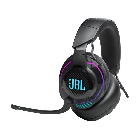 Gain the Competitive Advantage with JBL QuantumSpatial 360. Hi-Res Certified JBL QuantumSound Signature. Low Latency Wireless System. Active Noise Cancelling technology for Gaming. Up to 37 hours of battery life - 42 hours with Bluetooth dongle. JBL Dual 