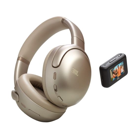 JBL Smart Tx: Connect to any audio source or use USB-C cable for digital sources. Use 3.5mm audio jack. Smart Tx - full access to controls via touchscreen. JBL Pro Sound. 8-Mic True Adaptive Noise Cancelling 2.0. JBL Spatial 360 sound with Head Tracking. 