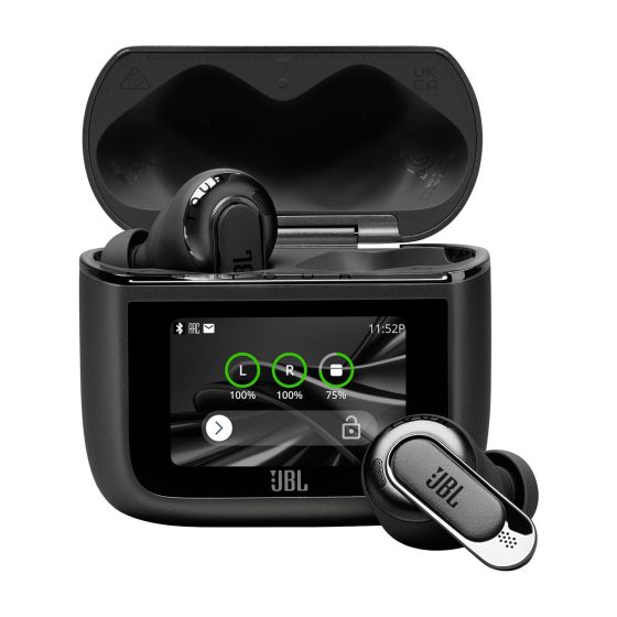 Case acts as a dongle to wirelessly transmit audio to the earbuds. Dual drivers for clarity and powerful bass. Hi-Res certified audio wirelessly with LDAC. JBL Spatial 360 sound with Head Tracking. True Adaptive Noise Cancelling 2.0. 6 Mics for calls with