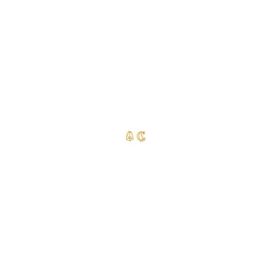 Elevate your everyday ear style with these statement studs. Giving you the look of three piercings in one, these 14k yellow gold vermeil (2.5 microns thick of 14k yellow on top of a sterling silver base) hoop studs fasten comfortably with a butterfly clos