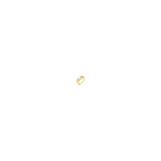PARIKHS Cubic Zircon Textured Ring in Yellow Gold over 925 Sterling Silver finely built for everyday elegance and enduring luster. Well-suited for Valentine's gift and corporate gifting. Popular Pick.