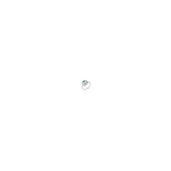 PARIKHS Cubic Zircon Green Center Ring in Rhodium Plating over 925 Sterling Silver designed using high-grade materials for a long-wear sparkle. A refined pick for customer loyalty and wife surprise.