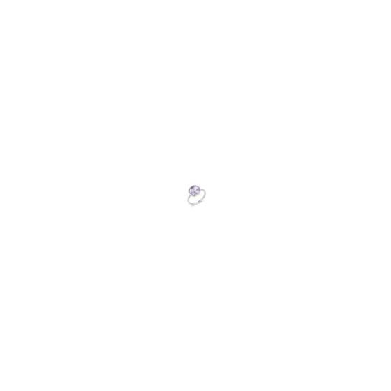 PARIKHS Cubic Zircon Purple Center Ring in Rhodium Plating over 925 Sterling Silver skillfully made to highlight its timeless glow. Ideal for Valentine's gift, also suited to Thanksgiving. Holiday.