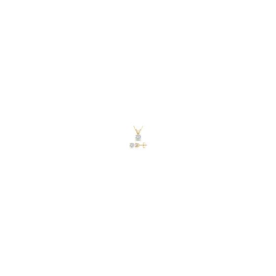 Step into a realm of enchantment with this 0.70ct Round Lab Grown Diamond Pendant-Earring Set with a delicate chain in 14K White Gold. The diamonds, cultivated to perfection, boast a captivating Color-FG and VS1 VS2 clarity. Suspended delicately on a chai