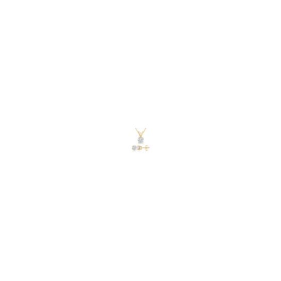 Step into a realm of enchantment with this 0.90ct Round Lab Grown Diamond Pendant-Earring Set with a delicate chain in 14K White Gold. The diamonds, cultivated to perfection, boast a captivating Color-FG and VS1 VS2 clarity. Suspended delicately on a chai