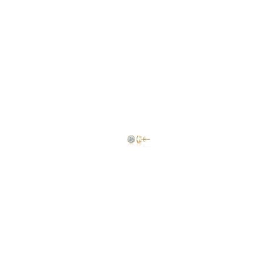 Exude timeless elegance and modern sophistication with these 1.00 carat lab-grown bezel-set round diamond solitaire earrings, exquisitely crafted in 14K yellow gold.Two round diamonds are hand set and matched on these exquisite and with push back posts. T